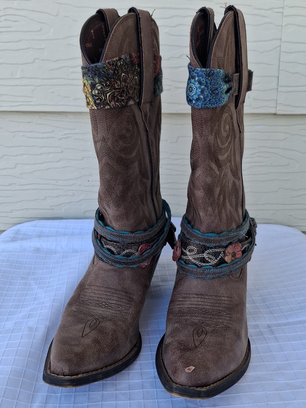 Durango Brown Crush Accessorized Western Boot Women's US 7 M